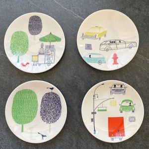 Kate Spade Hopscotch Drive Tidbit Plates Set 2
